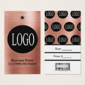 Rose-Gold-Logo mit Bar Code-Preismarken (Vorne & Hinten)