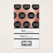 Rose-Gold-Logo mit Bar Code-Preismarken (Rückseite)