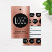 Rose-Gold-Logo mit Bar Code-Preismarken (Schreibtisch)