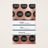 Rose-Gold-Logo mit Bar Code-Preismarken (Rückseite)