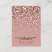 Rose Gold Logo Necklace Armband Display Card Visitenkarte (Rückseite)
