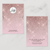 Rose Gold Logo Necklace Armband Display Card Visitenkarte (Vorne/Hinten)