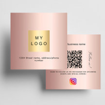 Rose Gold Logo QR Code Instagram folgen Sie uns