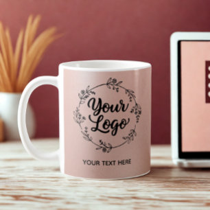 Rose Gold Logo QR Code Website Marketing Kaffeetasse