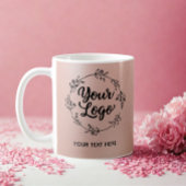 Rose Gold Logo QR Code Website Marketing Kaffeetasse