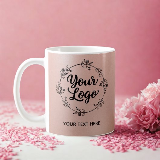 Rose Gold Logo QR Code Website Marketing Kaffeetasse