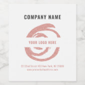 Rose-Gold-Logo-Sign Weinetikett (Einzelnes Label)