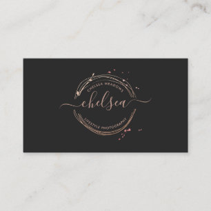 Rose Gold Logo-Visitenkarte Visitenkarte