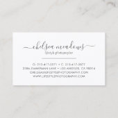 Rose Gold Logo-Visitenkarte Visitenkarte (Rückseite)