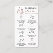 Rose Gold Logo Zähne Kristalle nach der Pflege Zah Visitenkarte (Vorderseite)