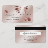 Rose Gold Long Lash Eye Tropfen mit Kreditkarte Visitenkarte (Vorne/Hinten)