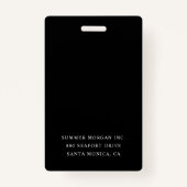 Rose Gold Lotus Blume Foto & Name Ausweis (Rückseite)