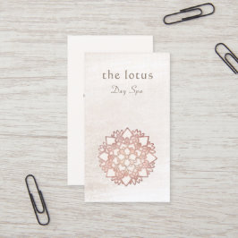 Rose Gold Lotus Logo Holistic Health and Wellness Visitenkarte