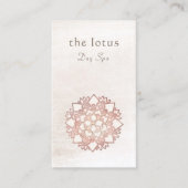 Rose Gold Lotus Logo Holistic Health and Wellness Visitenkarte (Vorderseite)