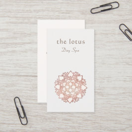 Rose Gold Lotus Logo Holistic Health and Wellness Visitenkarte