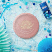Rose Gold Lotus Yoga Studio Meditation Instructor Pappteller (Party)
