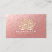 Rose Gold Lotus Yoga Visitenkarte (Vorderseite)