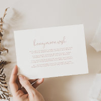 Rose Gold Love Fancy Script Flitterwochen-Wunsch