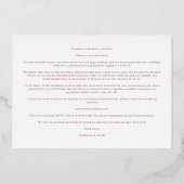 Rose Gold Love Quote Wedding 2 Photos Couple Folieneinladung (Rückseite)