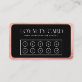 Rose Gold Loyalty Card Visitenkarte (Vorderseite)