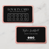 Rose Gold Loyalty Card Visitenkarte (Vorne/Hinten)
