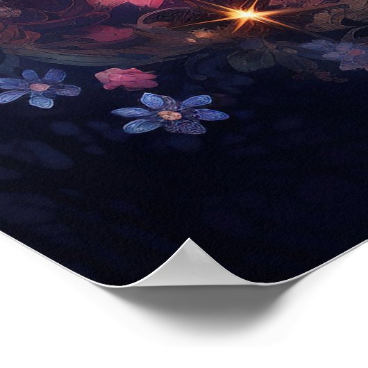 Rose Gold Lunar Traum Poster (Ecke)