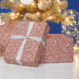 Rose Gold Luxe Glitzer   Geschenkpapier