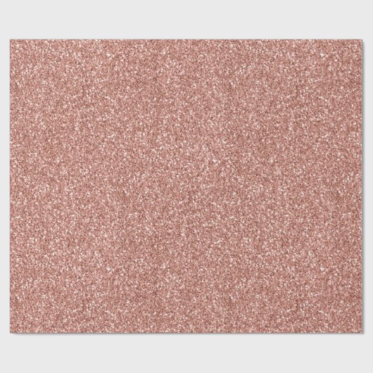 Rose Gold Luxe Glitzer Geschenkpapier (Flach)