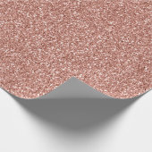 Rose Gold Luxe Glitzer   Geschenkpapier (Ecke)