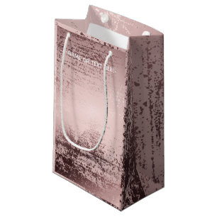 Rose Gold Luxuriöses Metalldesign Personalisiert Kleine Geschenktüte