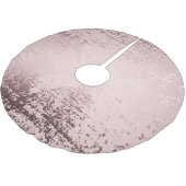 Rose Gold Luxuriöses Metalldesign Polyester Weihnachtsbaumdecke (Schrägansicht)