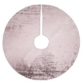 Rose Gold Luxuriöses Metalldesign Polyester Weihnachtsbaumdecke (Vorderseite)