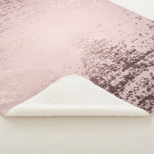 Rose Gold Luxuriöses Metalldesign Sherpadecke (3/4)