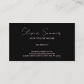 Rose Gold Luxury Circle Visitenkarte (Rückseite)