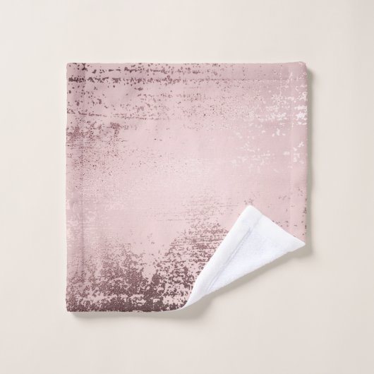 Rose Gold Luxus Design Badhandtuch Set (Waschlappen)
