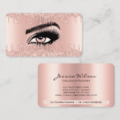 Rose Gold Luxus Glitzer Tropfen Visitenkarte (Vorne/Hinten)