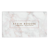 Rose-Gold Luxus-Imitat Marmor Namenschild (Vorderseite)