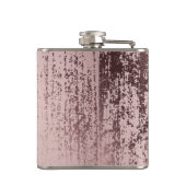 Rose Gold Luxus metallische Personalisiert Flachmann (Rückseite)