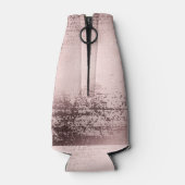 Rose Gold Luxus metallische personalisiert Flaschenkühler (Rückseite)