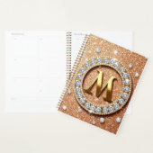 ✨ Rose Gold M Monogramm Planer Chic Geschenk Desig (Anzeige)