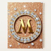 ✨ Rose Gold M Monogramm Planer Chic Geschenk Desig (Rückseite)
