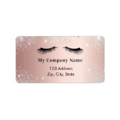 Rose Gold macht Glitzer Rücksendeadresse Adressaufkleber (Vorne)