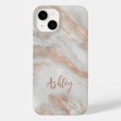 Rose Gold mädchenhafte moderne Schriftname Case-Mate iPhone Hülle (Rückseite)