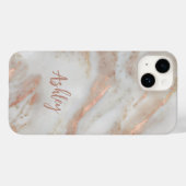 Rose Gold mädchenhafte moderne Schriftname Case-Mate iPhone Hülle (Rückseite (Horizontal))