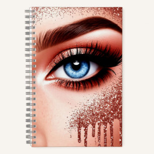 💎 Rose Gold Make-up Glamour für Schönheitsliebhab Notizblock
