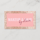 Rose Gold Makeup Artist and Hair Stylist Visitenkarte (Vorderseite)