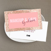 Rose Gold Makeup Artist and Hair Stylist Visitenkarte