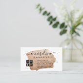 Rose Gold Makeup Artist Business Card Visitenkarte (Stehend Vorderseite)