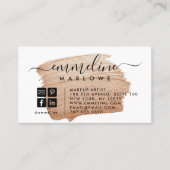 Rose Gold Makeup Artist Business Card Visitenkarte (Vorderseite)