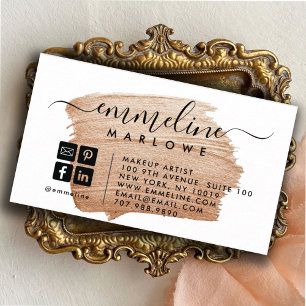 Rose Gold Makeup Artist Business Card Visitenkarte